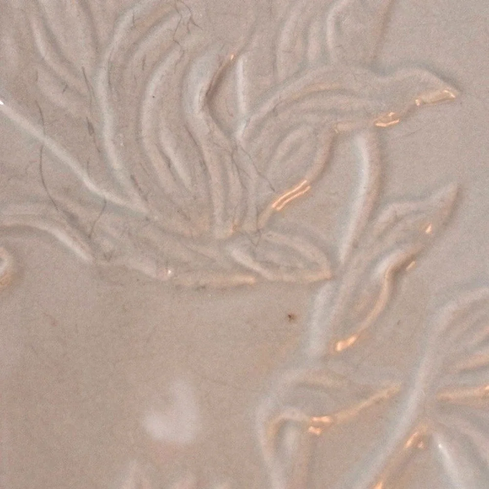 Pier1 Set of 3 Embossed Stoneware Dessert Salad Plates Floral Butterfly Rustic